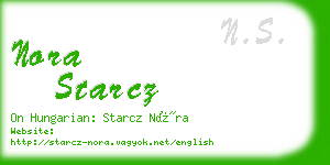 nora starcz business card